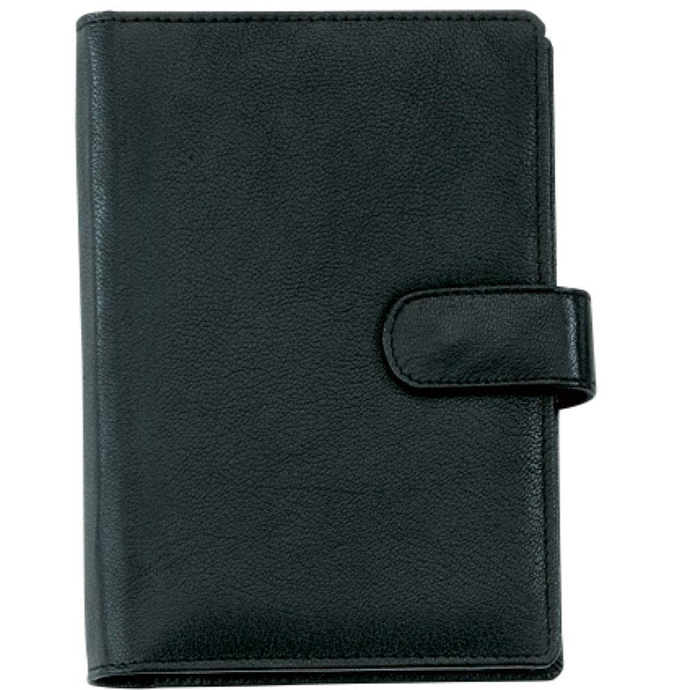 Bind T 1-1 Office System Planner A6 Nappa Leather with Press Stud Fastening Blac