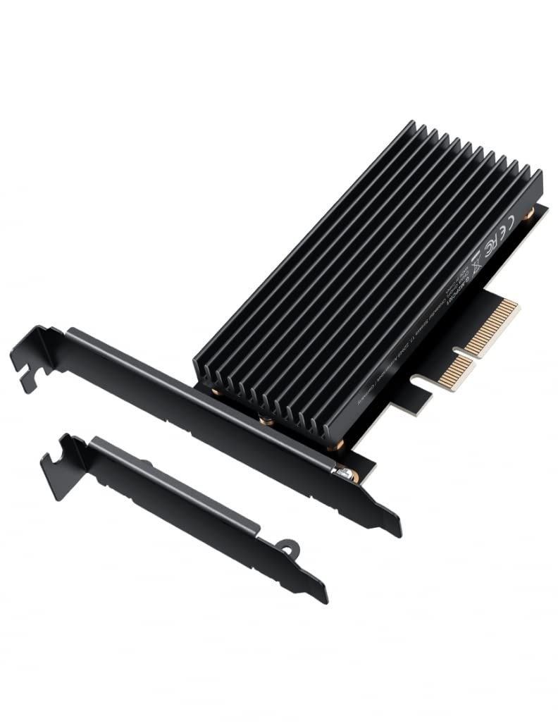 GRAUGEAR   M.2 PCIe 4.0 Card   for M.2 NVMe SSD   M-Key   4X Silicone Thermal Pa