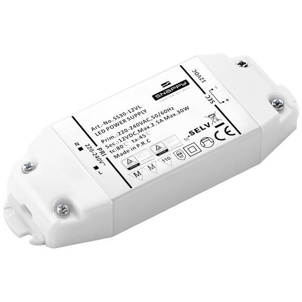 Dehner Elektronik SS 30-24VL Regular Size  DEHNER Trasformatore per LED, Driver