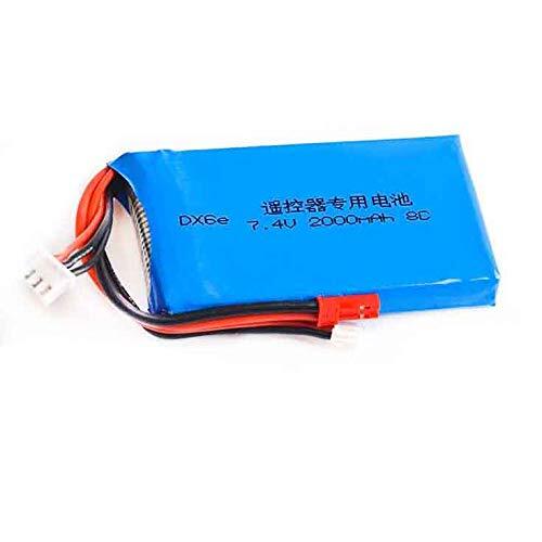 7.4V 2000mAh 2S Batteria di Ricambio per trasmettitore Spektrum Dx6E Dx6 (U2W)