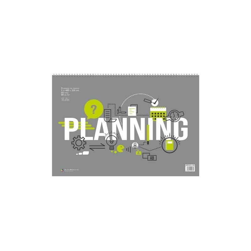 Planning da tavolo settimanale non datato O.C.L. 48x33 cm - 60 fogli 80 g/m² - 1