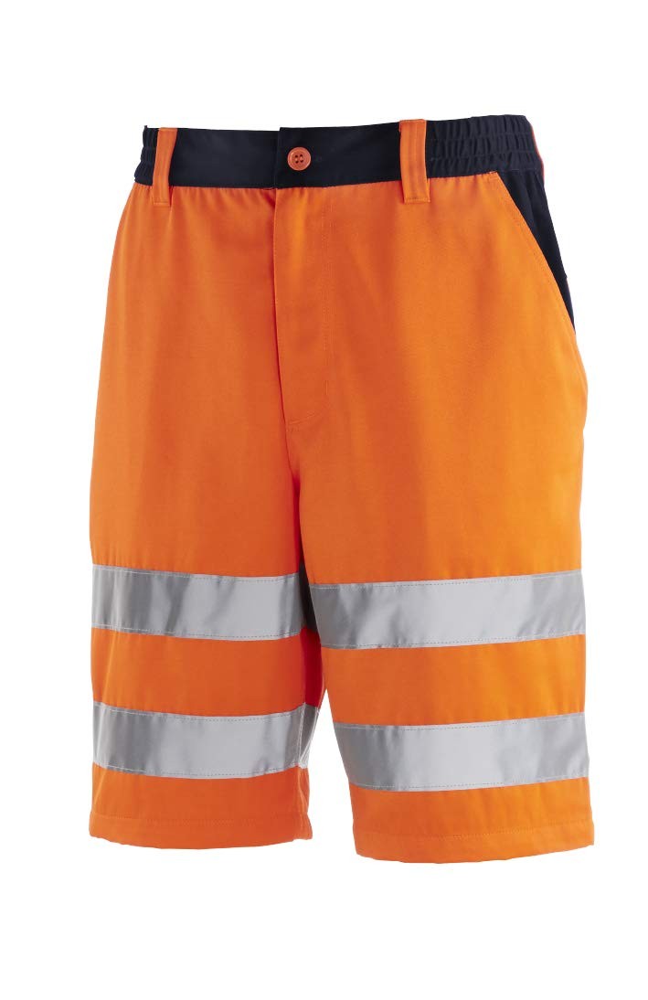 teXXor 4345-56 "Erie" - Pantaloncini ad alta visibilità, arancione/blu (p2p)