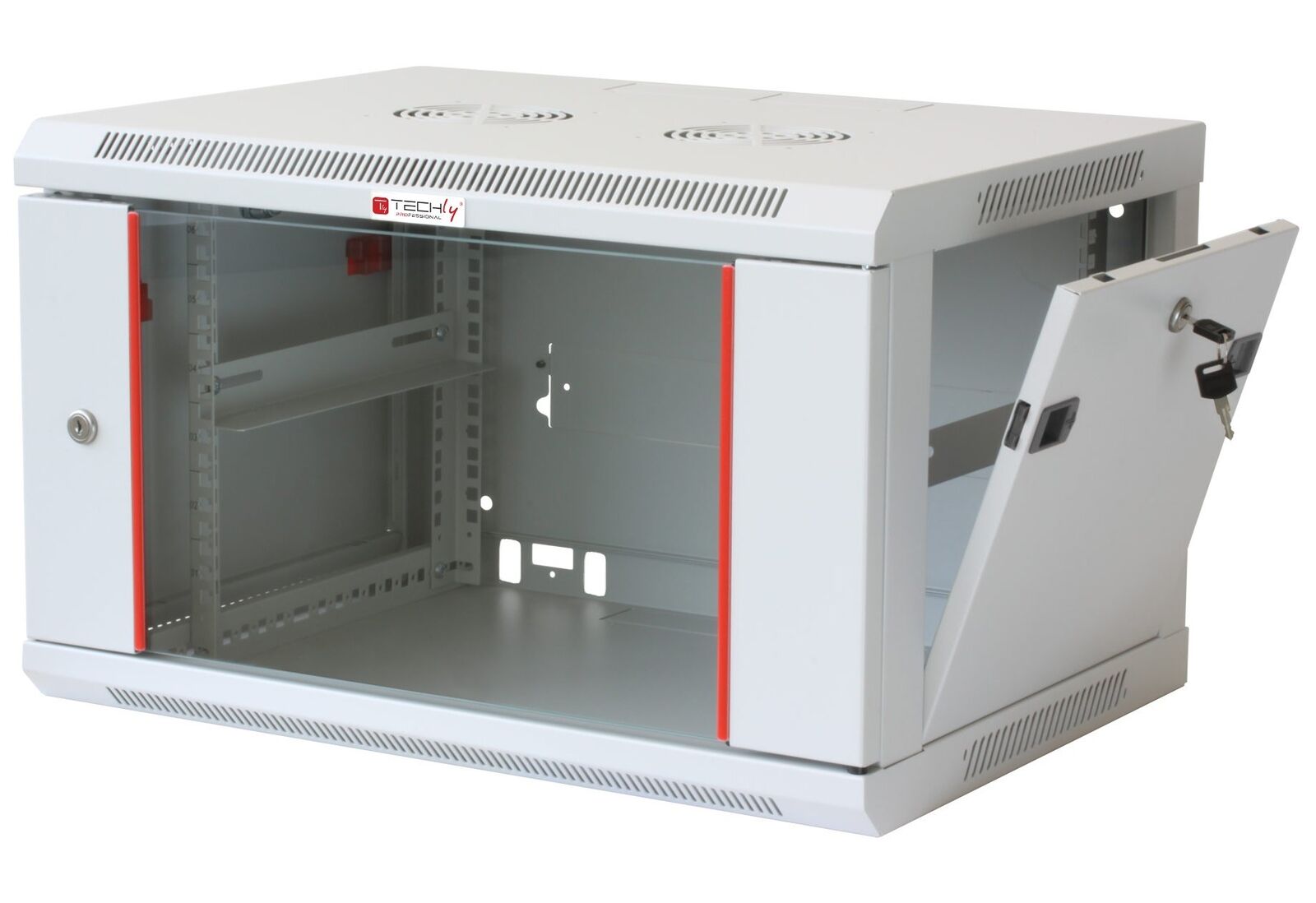 Techly Professional Armadio Rack 19'' a muro 12 unità sezione unica prof. 450mm