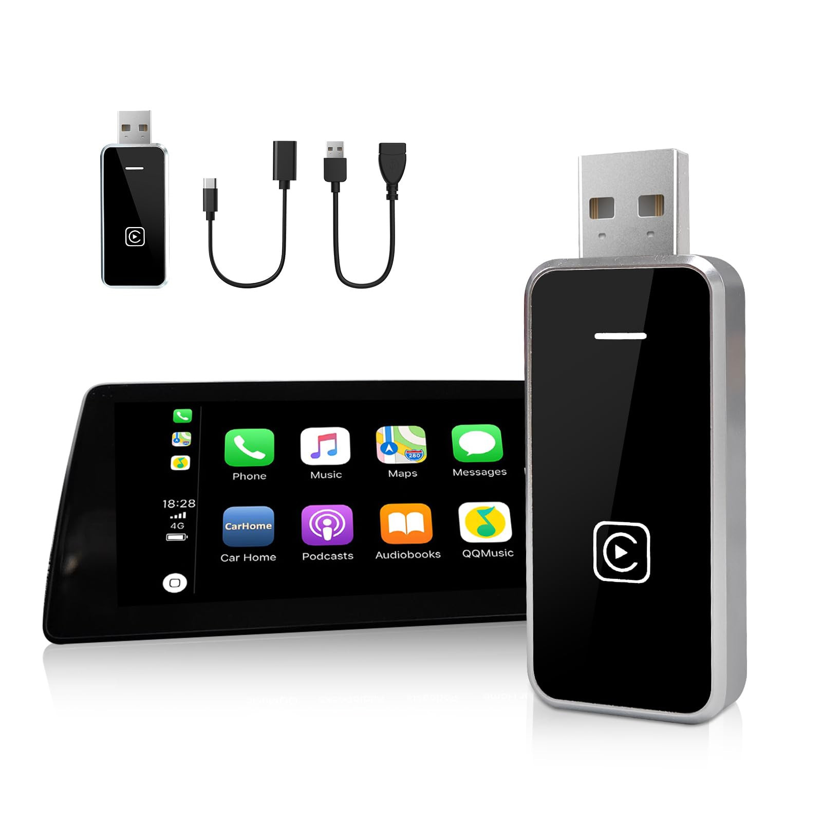 Moman android auto wireless carplay wireless adapter CA1 Plug & Play (c1b)