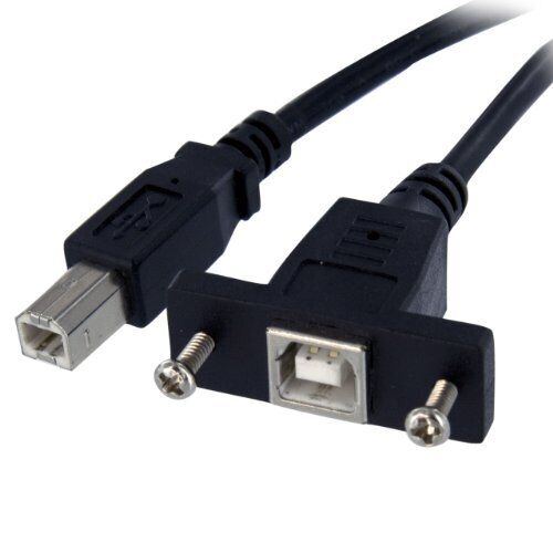StarTech.com USBPNLBFBM1 Cavo Pannello USB da B a B, F/M, 0.3 m, Nero (r6I)