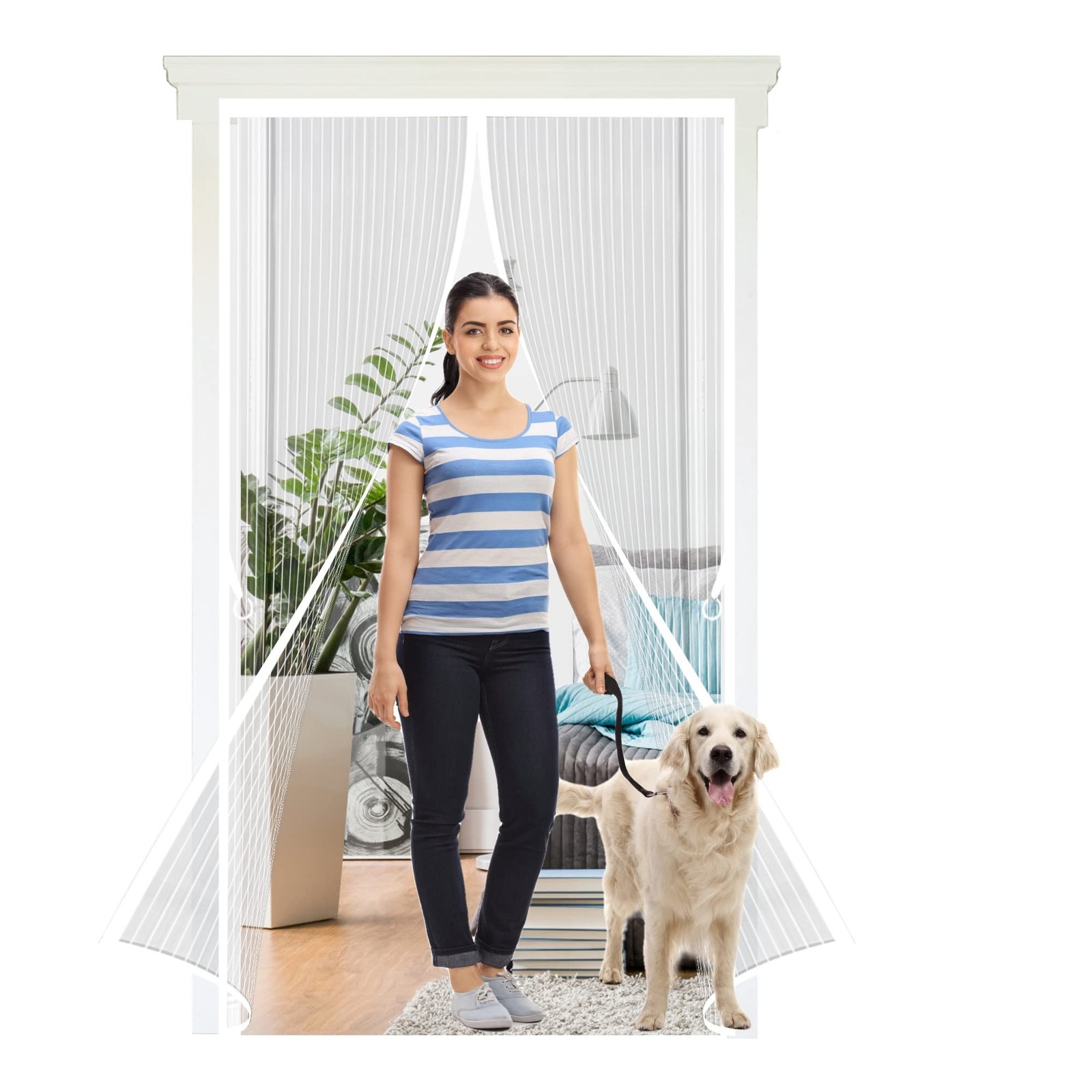 Zanzariera Magnetica per Porte 85 x 210 cm Tenda Magnetica Zanzariera (p9U)