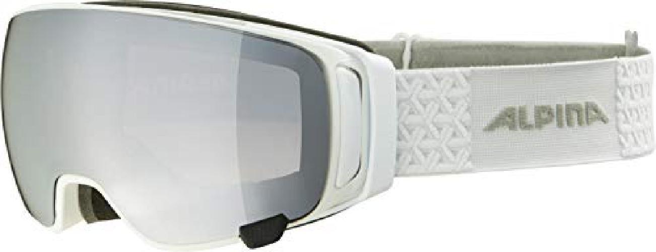 ALPINA Double Jack Mag Q-Lite, Occhiali da Sci Unisex-Adulti, White, One Size