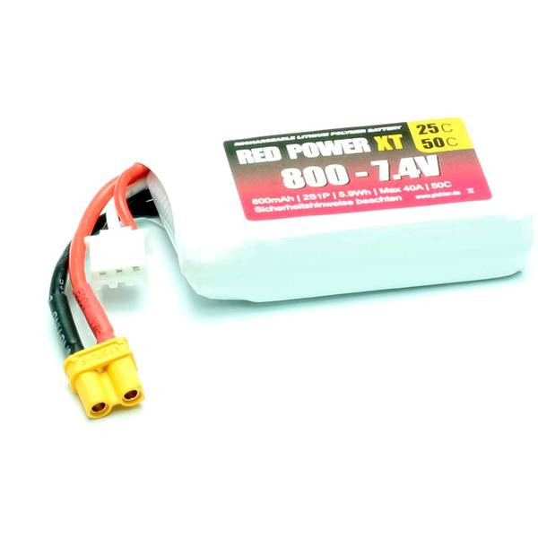 Red Power 15406  Batteria ricaricabile LiPo 7.4 V 800 mAh 25 C Softcase XT30
