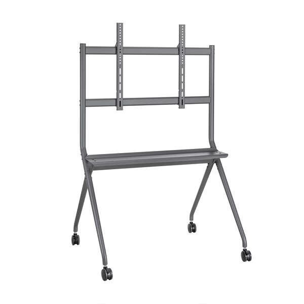 Aisens Soporte de Suelo PRO con Rueda - 1 Bandeja para Pantalla Interactiva/TV 1