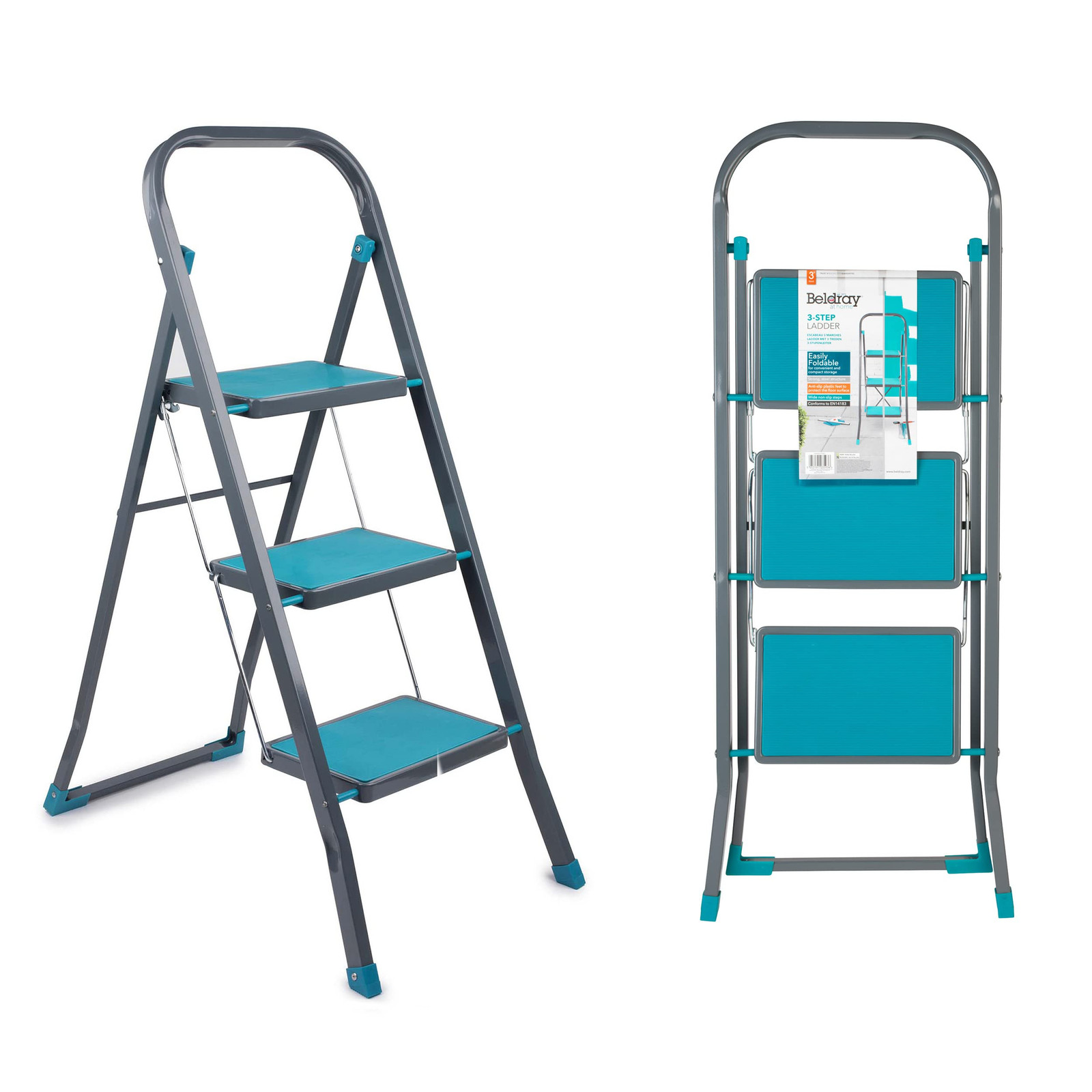Beldray LA024510TQ, Scaletta 3 Gradini, Scala per Hobbistica Fai da Te a (H9M)