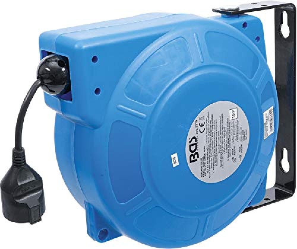 BGS 3379 3379-Avvolgicavo Automatico, 15 m + 1 m di Cavo, orientabile a 180°, c