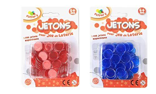 Flypop's 141122LIN S-141122LIN 100 Loto Chips-Red or Blue-Metal and (b7y)