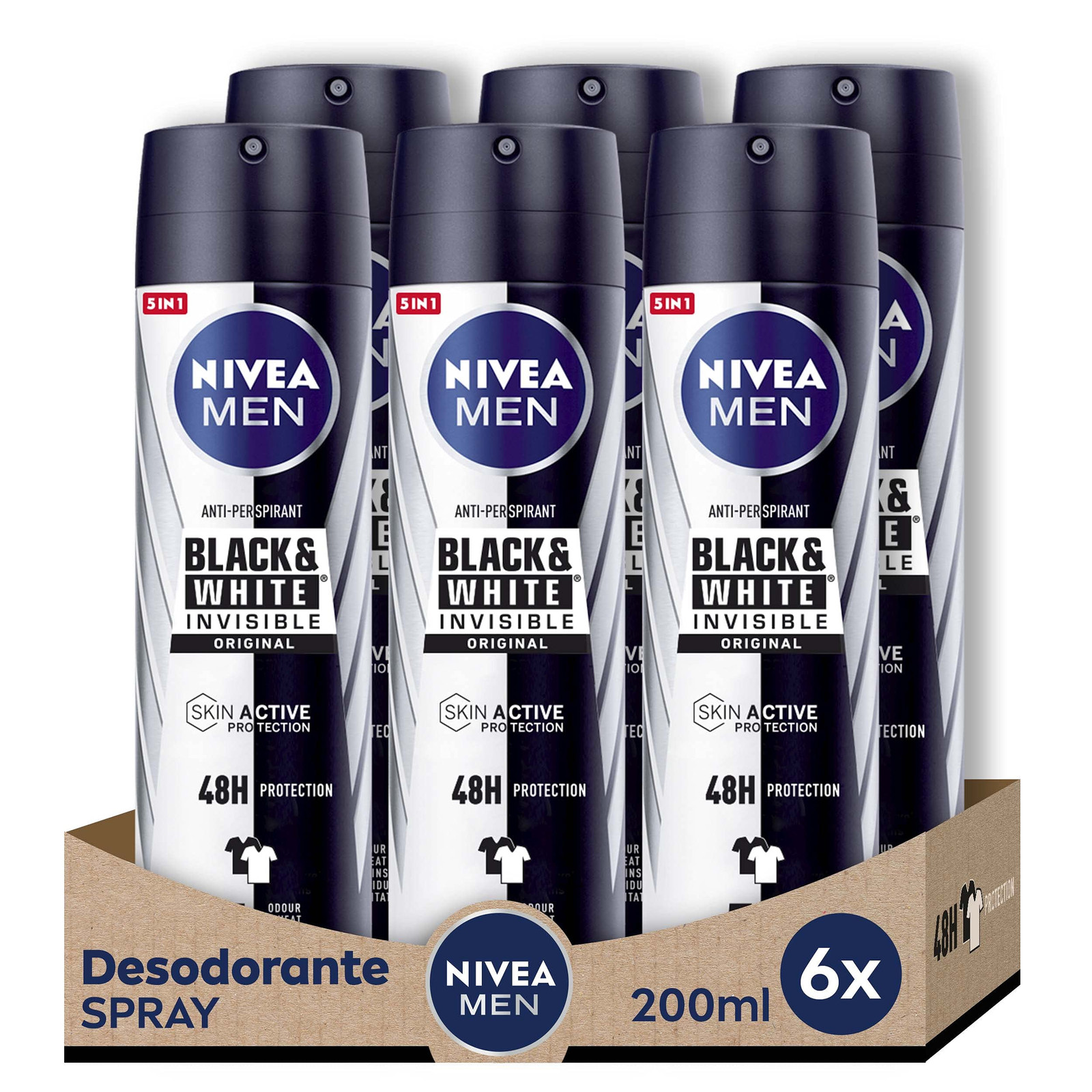 NIVEA Men NIVEA Men Spray invisibile for Black & White Men originale (I7s)