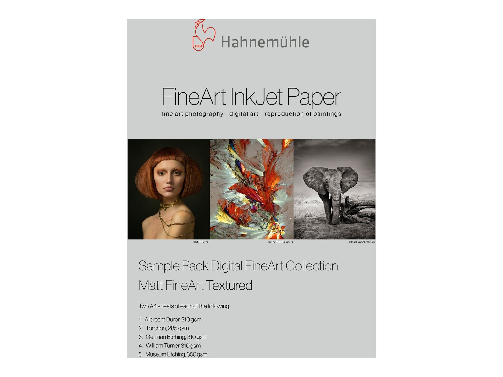 Hahnemühle Digital FineArt A 4 Testpack matt strukturiert Photo paper 10640304