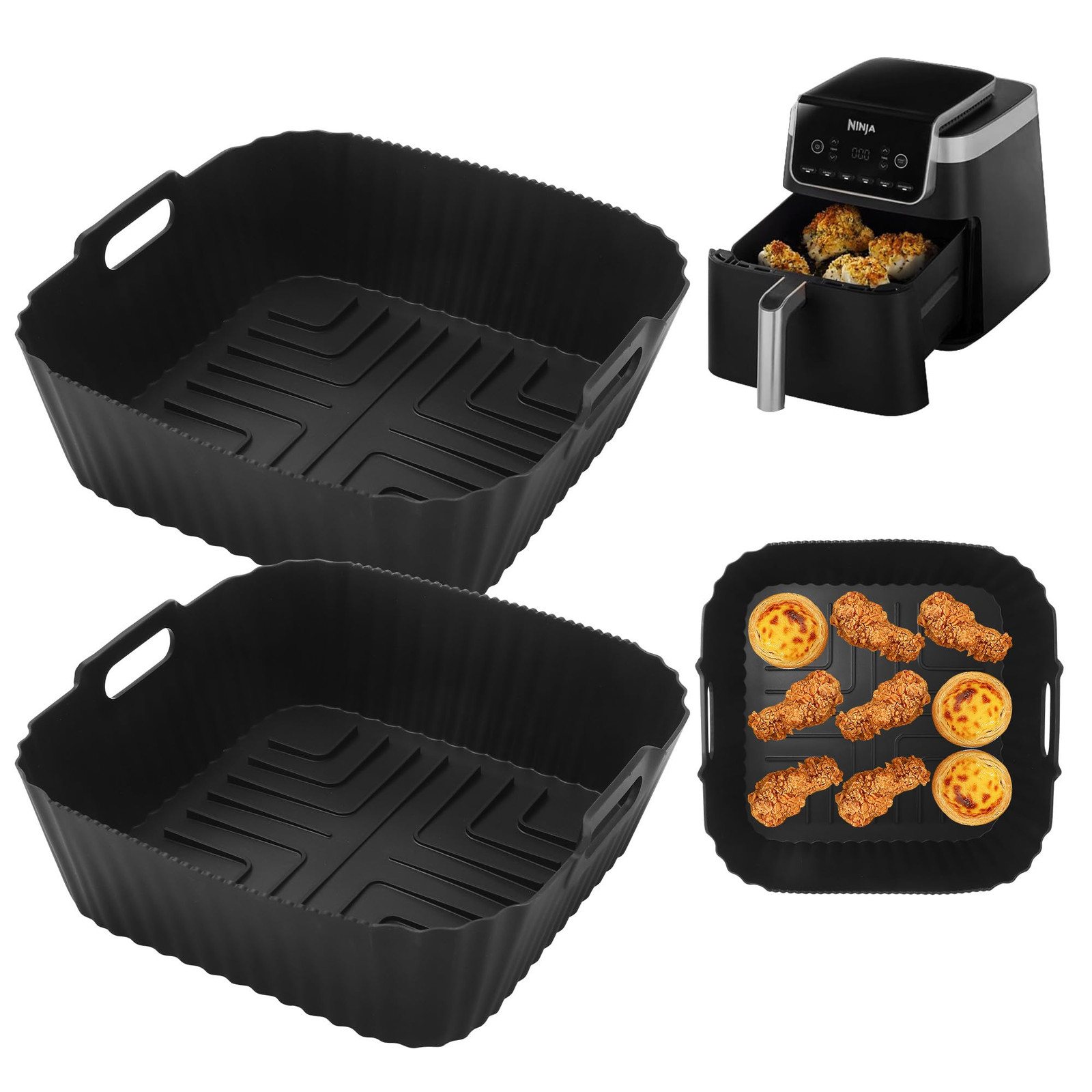 2 Piezas Accessori Air Fryer per Ninja Airfryer Max Pro 6.2L AF180EU per (s2z)