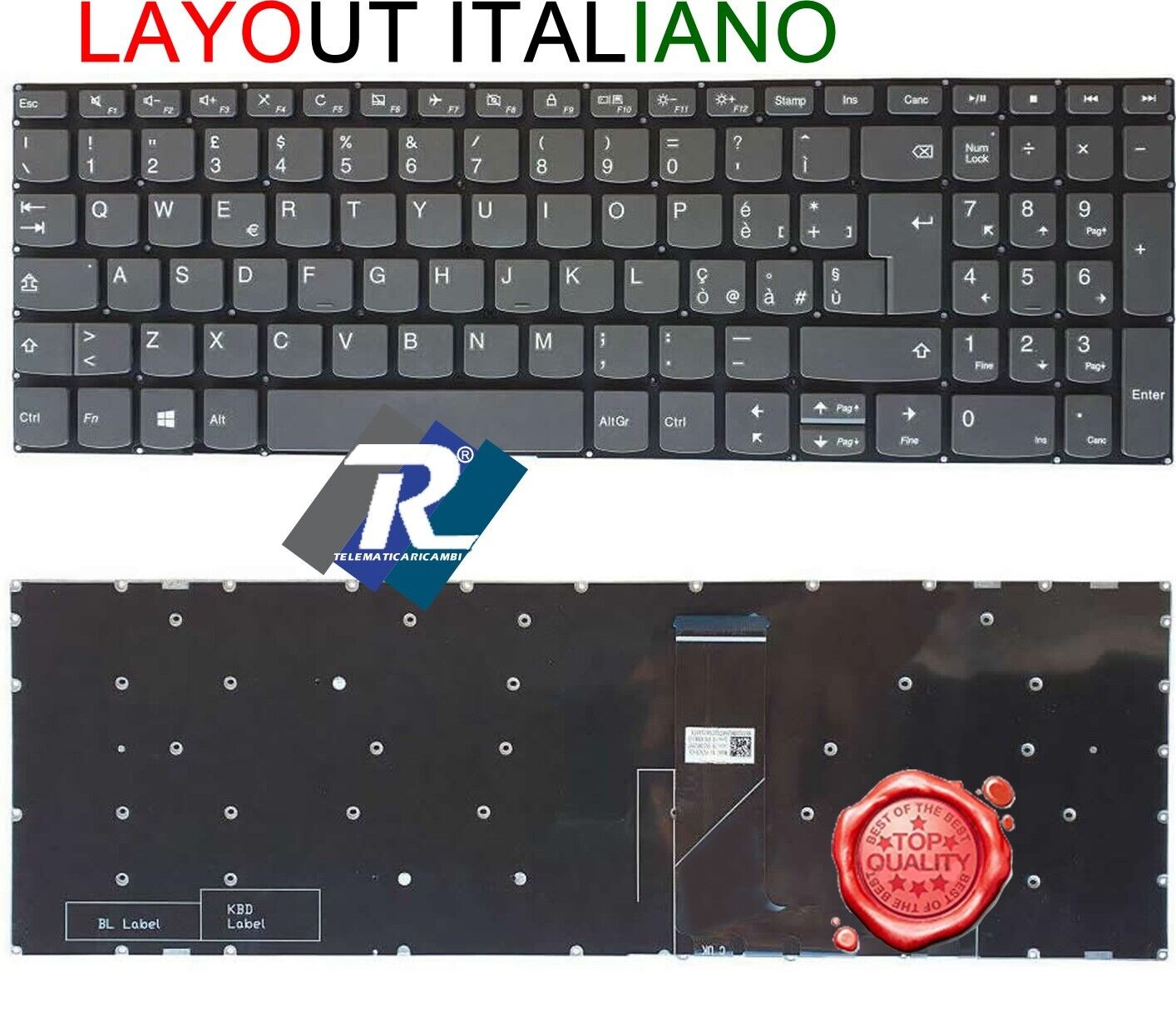 Tastiera per Lenovo IdeaPad V15-ADA V15-IIL V15-IKB V15-IWL V15-IGL 330S