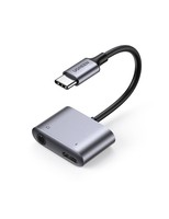 Ugreen USB 2.0 Adapter[1x USB-C Stecker 2x Buchse Klinkenbuchse 3.5 60164