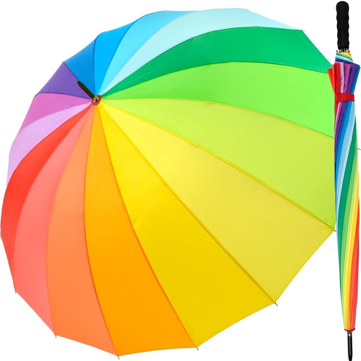 iX Brella ombrello grande, arcobaleno, multicolore, 129 cm, leggermente (I5a)