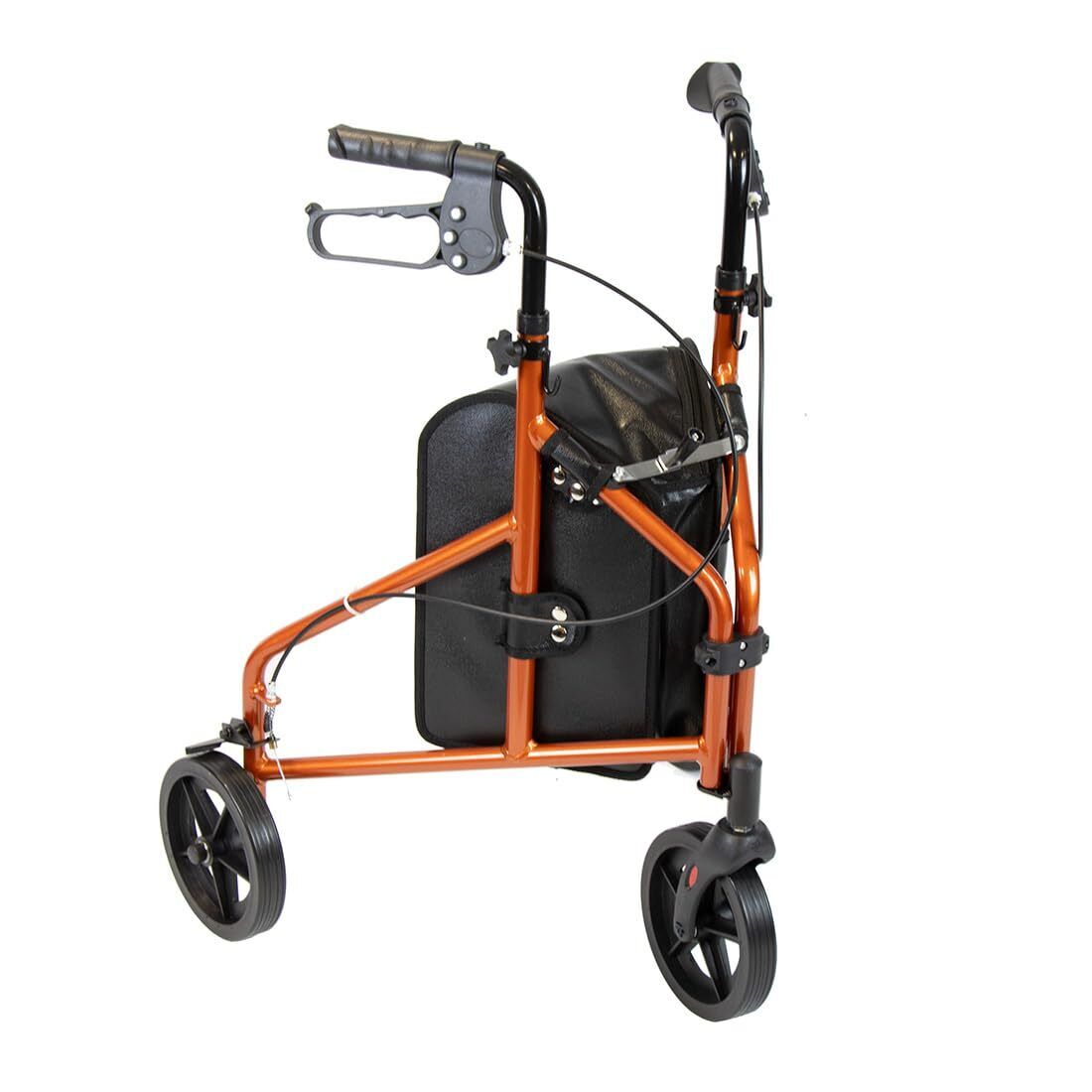 NRS 3 ruote Alumnium Rollator Arancione (y9f)