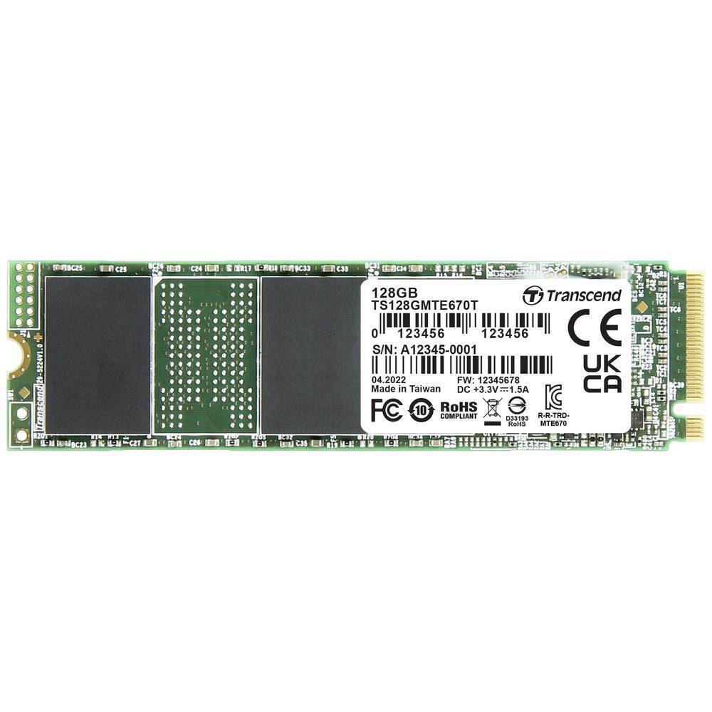 Transcend MTE670T 128 GB SSD interno NVMe/PCIe M.2 PCIe NVMe 3.0 x4 Industrial