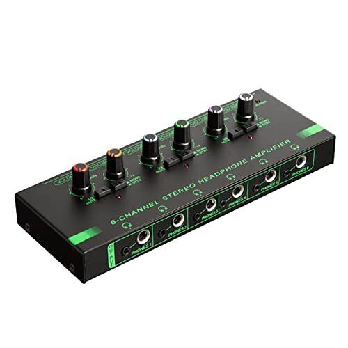 Geieold 6 Canali Mini Amplificatore Cuffie HA400 Amplificatore Audio (W0A)