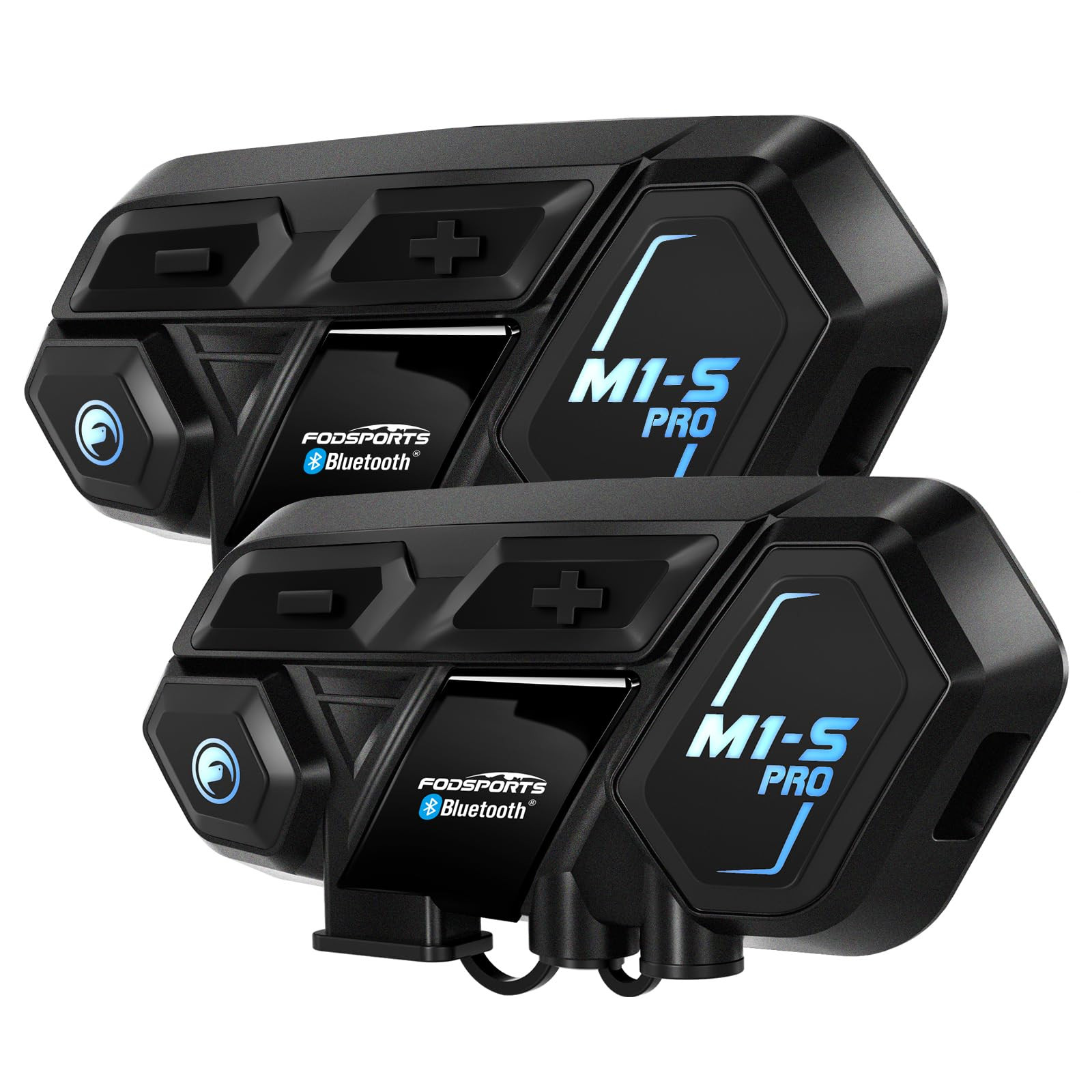 Fodsports M1-S PRO Interfono Moto,Auricolare Casco Bluetooth Coppia con (H2Q)