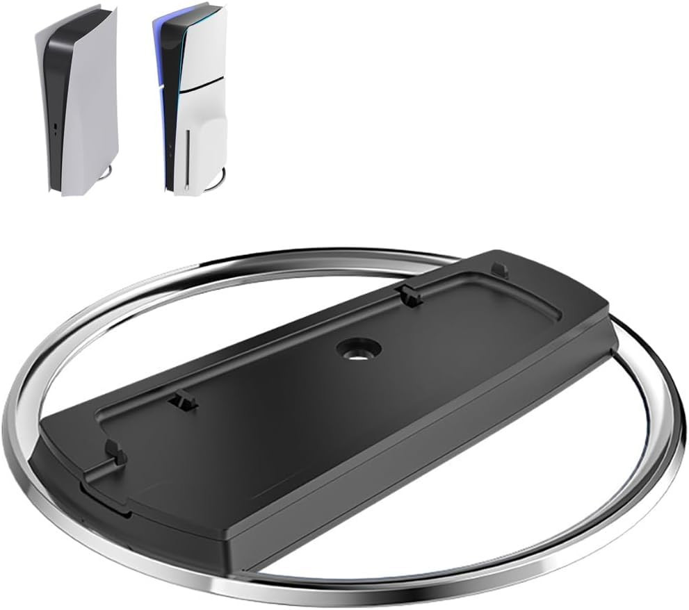 Base Verticale Compatibile PS5 Slim,Stand Compatibile PS5 Slim,Nero Stand (A8j)