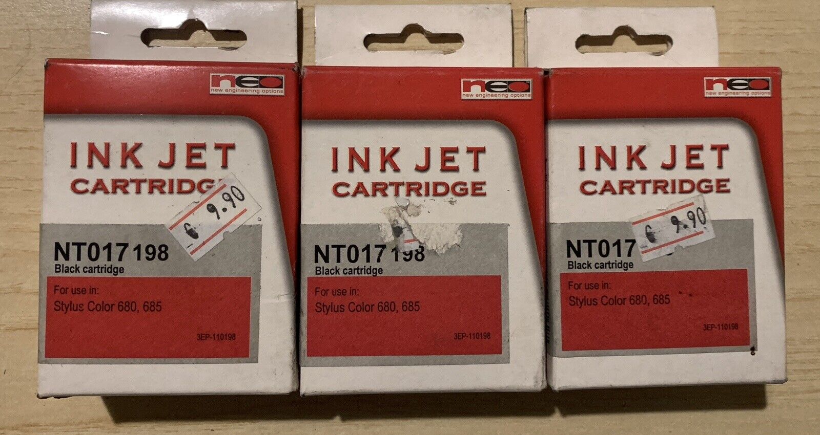 Lotto 3 Cartucce Nero - per Epson Stylus Color 680/685