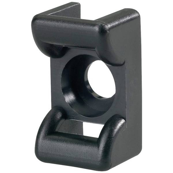 HellermannTyton 151-24600  Hellermann KR6G5-PA66-BK 100 Bef.-sockel 18x12mm schw