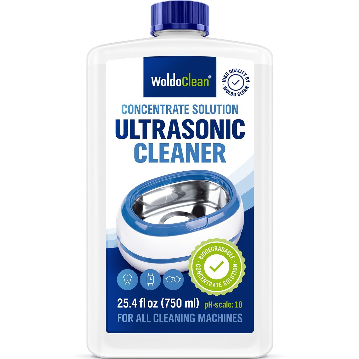 WoldoClean Detergente a ultrasuoni concentrato 750ml per occhiali e (Y5S)