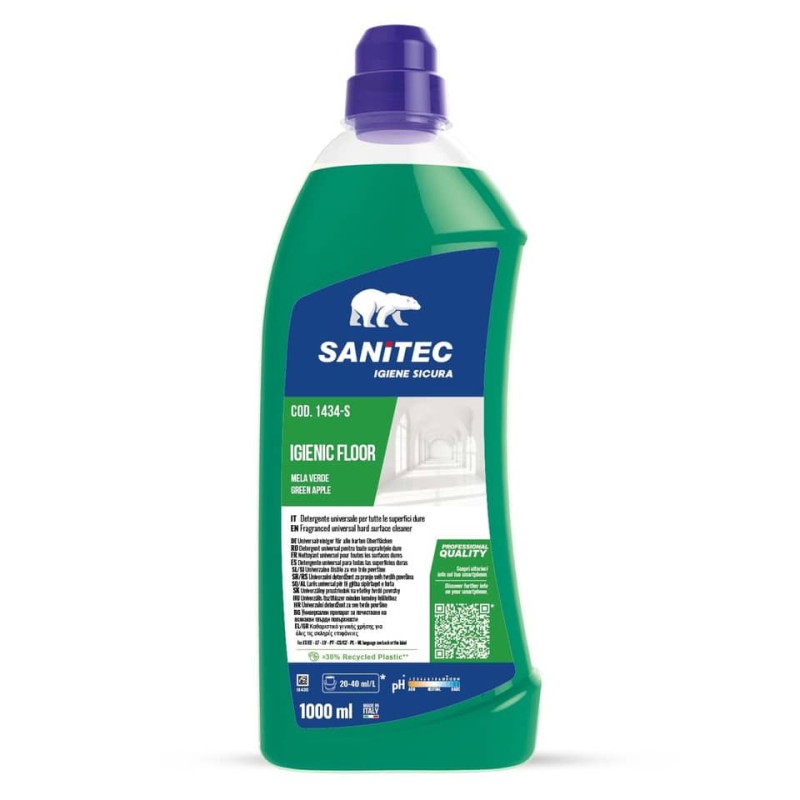 Detergente concentrato per pavimenti SANITEC Igenic Floor mela verde e bacche 1