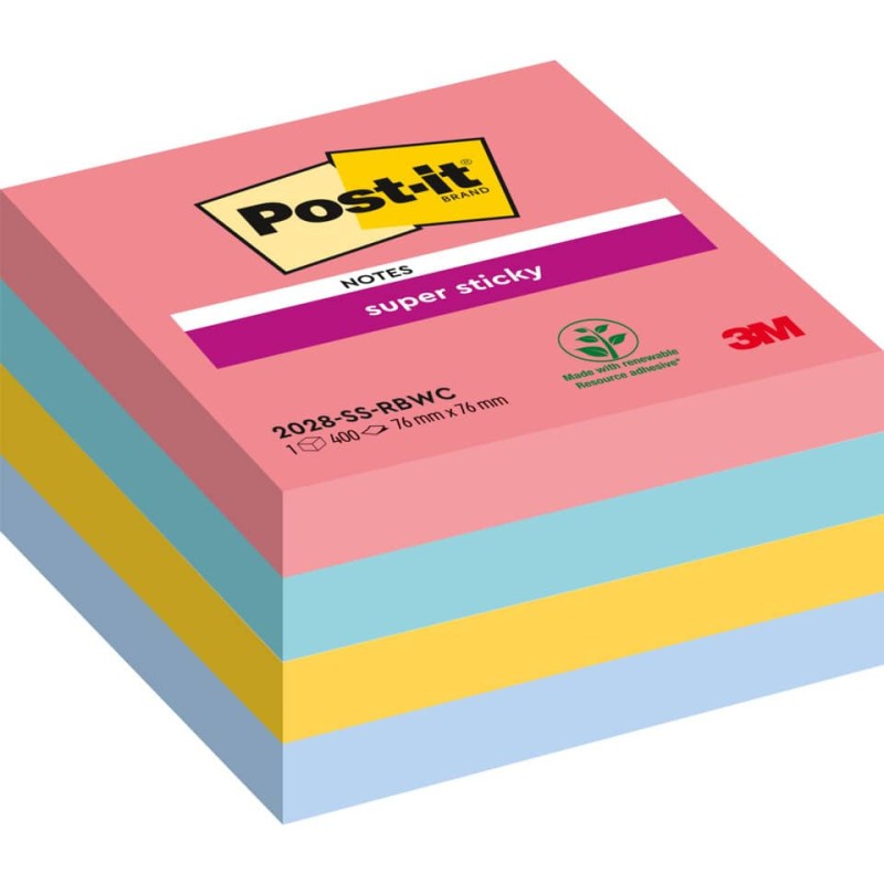 Foglietti Post-it® ricarica Super Sticky Notes Bora Bora assortiti conf. 5 blocc