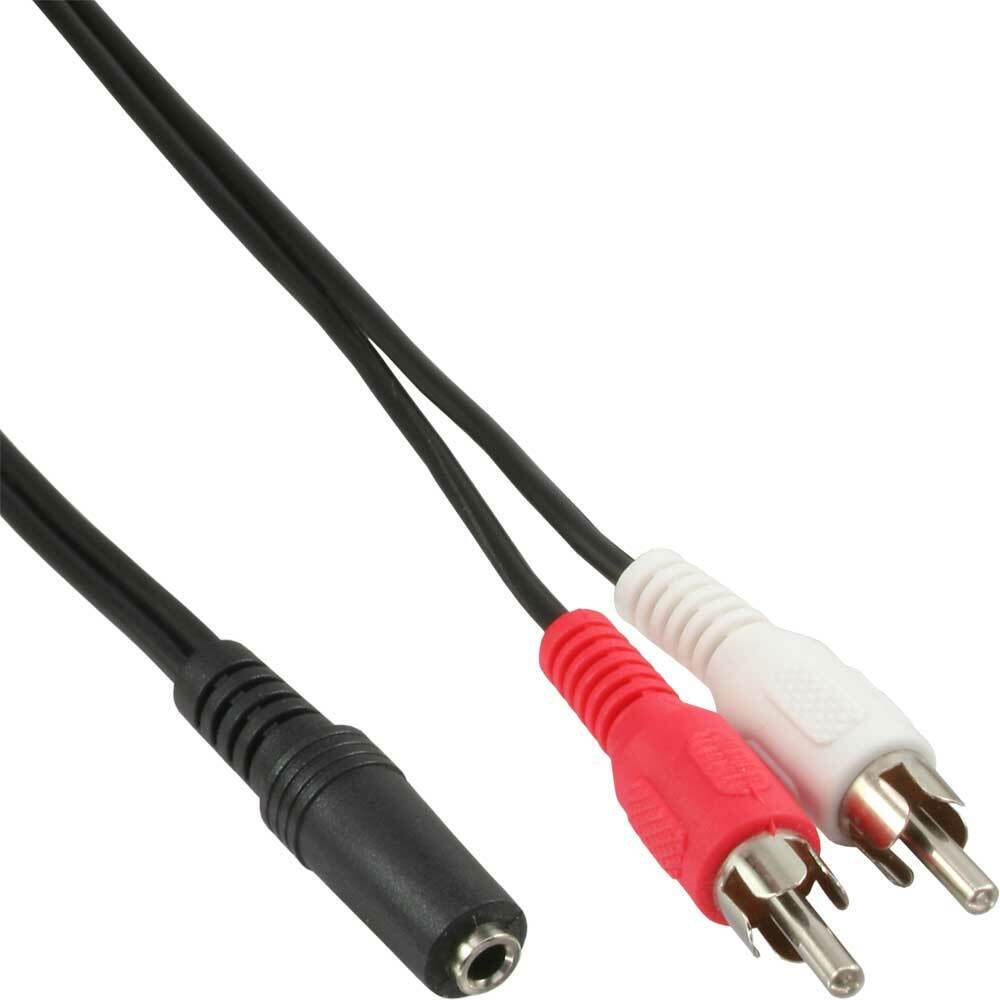 INL InLine® Cavo Audio Jack 3,5mm femmina a 2x RCA maschio, 2m