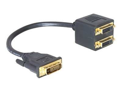 Delock Adapter DVI25 M > 2x DVI25 F 0,2 m DVI-I DVI Maschio Femmina 65051