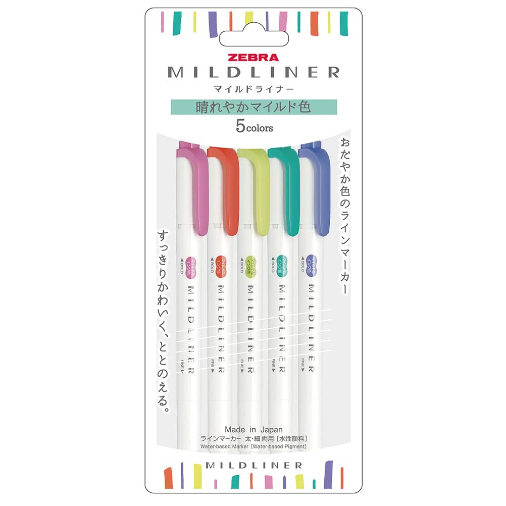 ゼブラ(ZEBRA) Zebra Mildliner WKT7-5C-HC-N - Evidenziatore, colori (P4z)