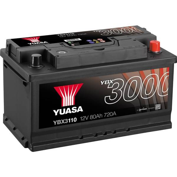 Yuasa YBX3110  SMF  Batteria per auto 12 V 80 Ah Tipo polo: T1