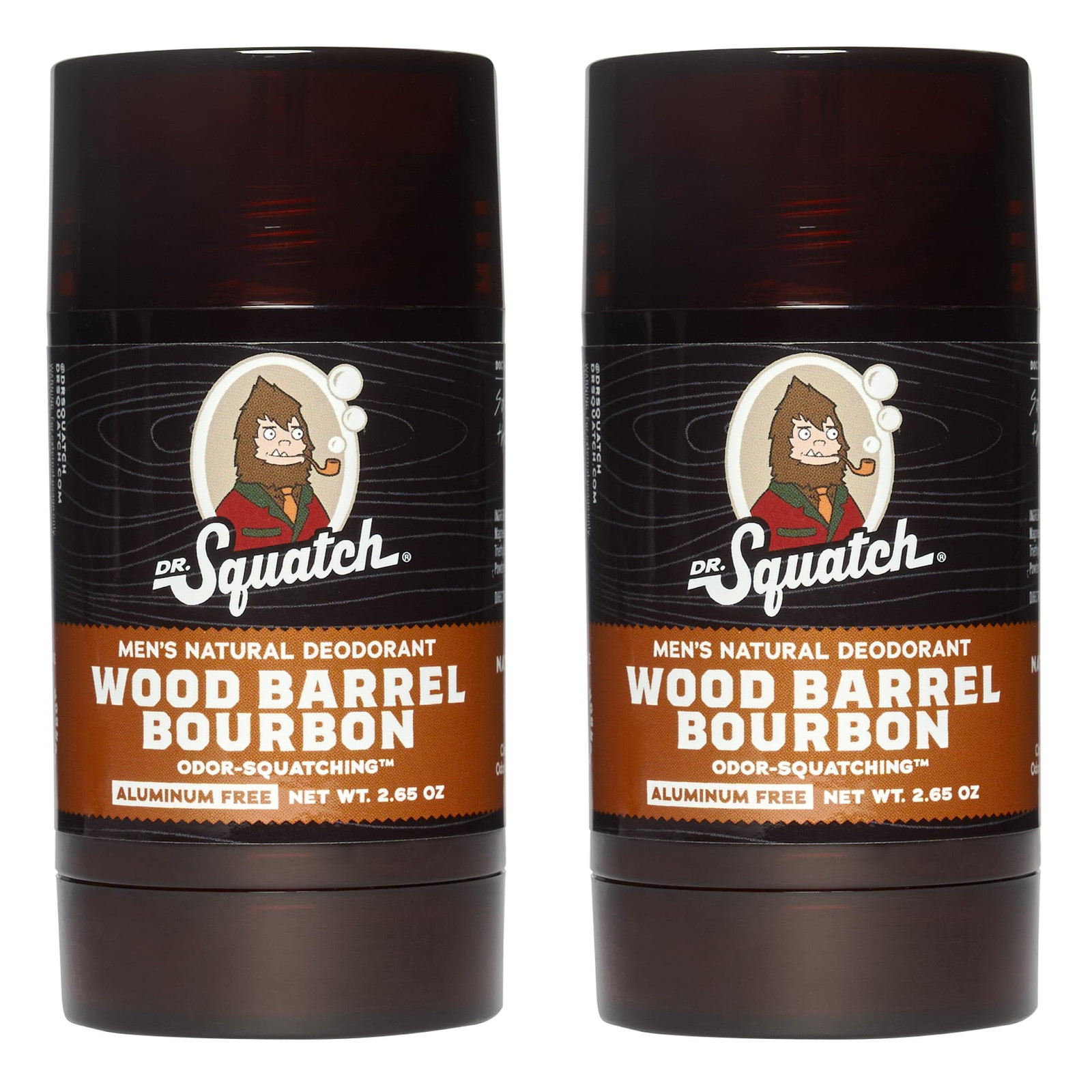 Dr. Squatch Deodorante naturale per uomo, confezione da 2 pezzi, barile (R3o)
