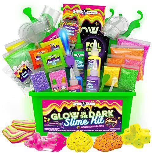 Original Stationery Kit per Fare Slime Tropical Glow in the Dark, (h5o)