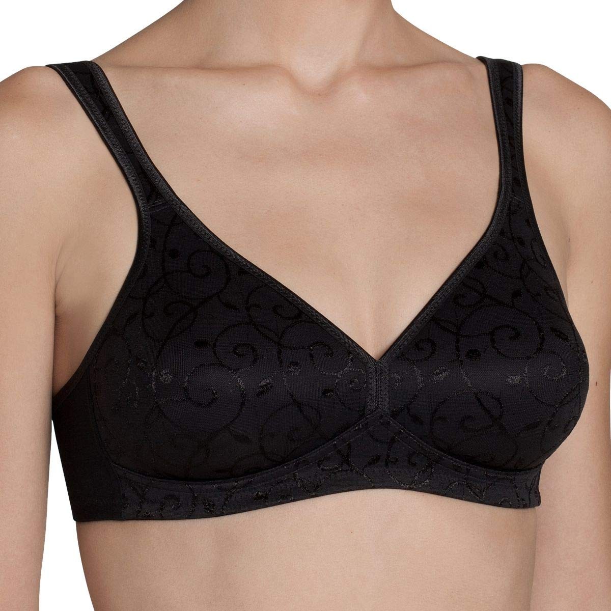 Triumph Donna Elegant Cotton N, Bra, BLACK, 6C (w2y)