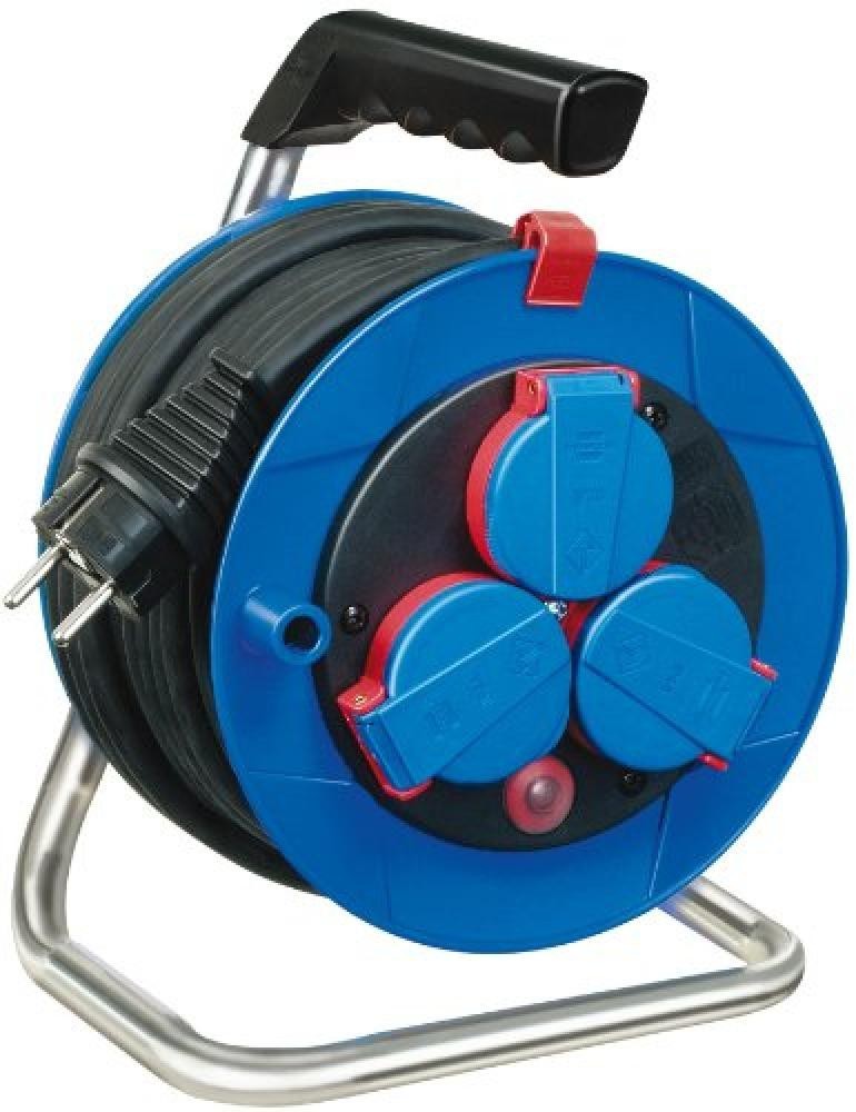 (TG. 15m) Brennenstuhl 15m H05RR-F 3G1,5 3AC outlet(s) 15m Nero, Blu, Rosso prol