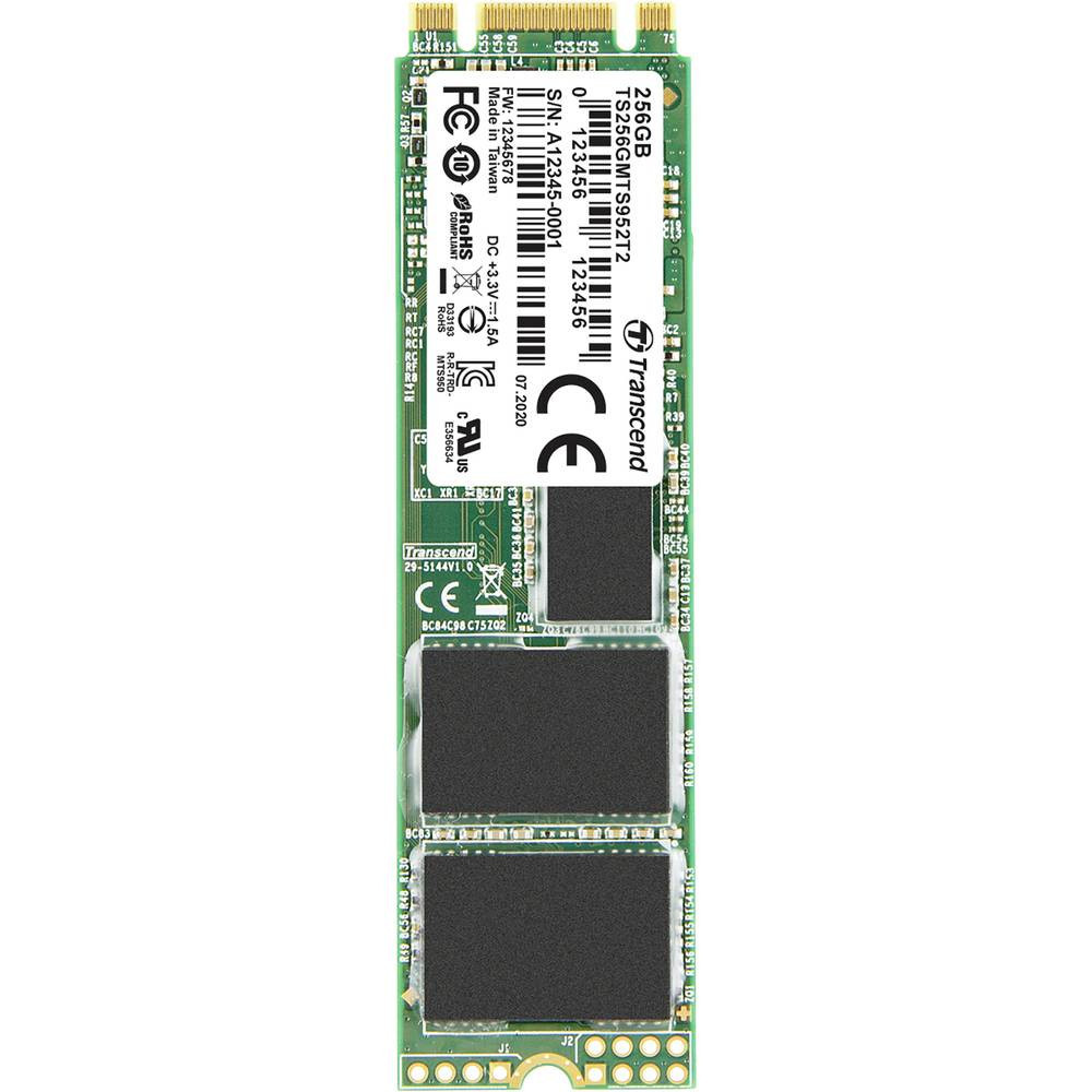Transcend MTS952T2 256 GB SSD interno NVMe/PCIe M.2 M.2 SATA 6 Gb/s Industrial
