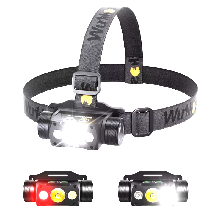 Wurkkos Lampada LED HD50 da 4000 lumen, tipo C Charge LED torcia frontale (h0u)