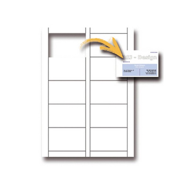Biglietti da Visita Decadry - Microperforati - 85x54 mm - 200 g - T012090 (Bianc