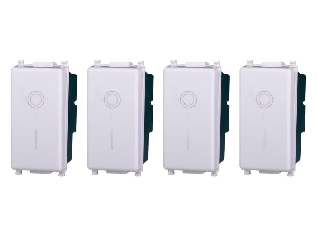 Interruttore Bipolare, Compatibile Con Vimar Plana (4 Pezzi) (L6X)