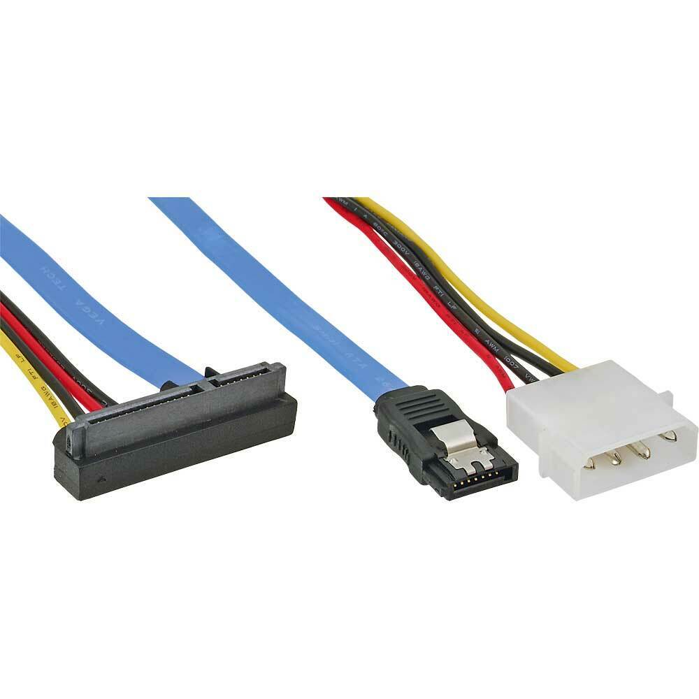 INL InLine® Cavo SATA Power, SATA 22pin a SATA maschio + alimentazione SATA 15p