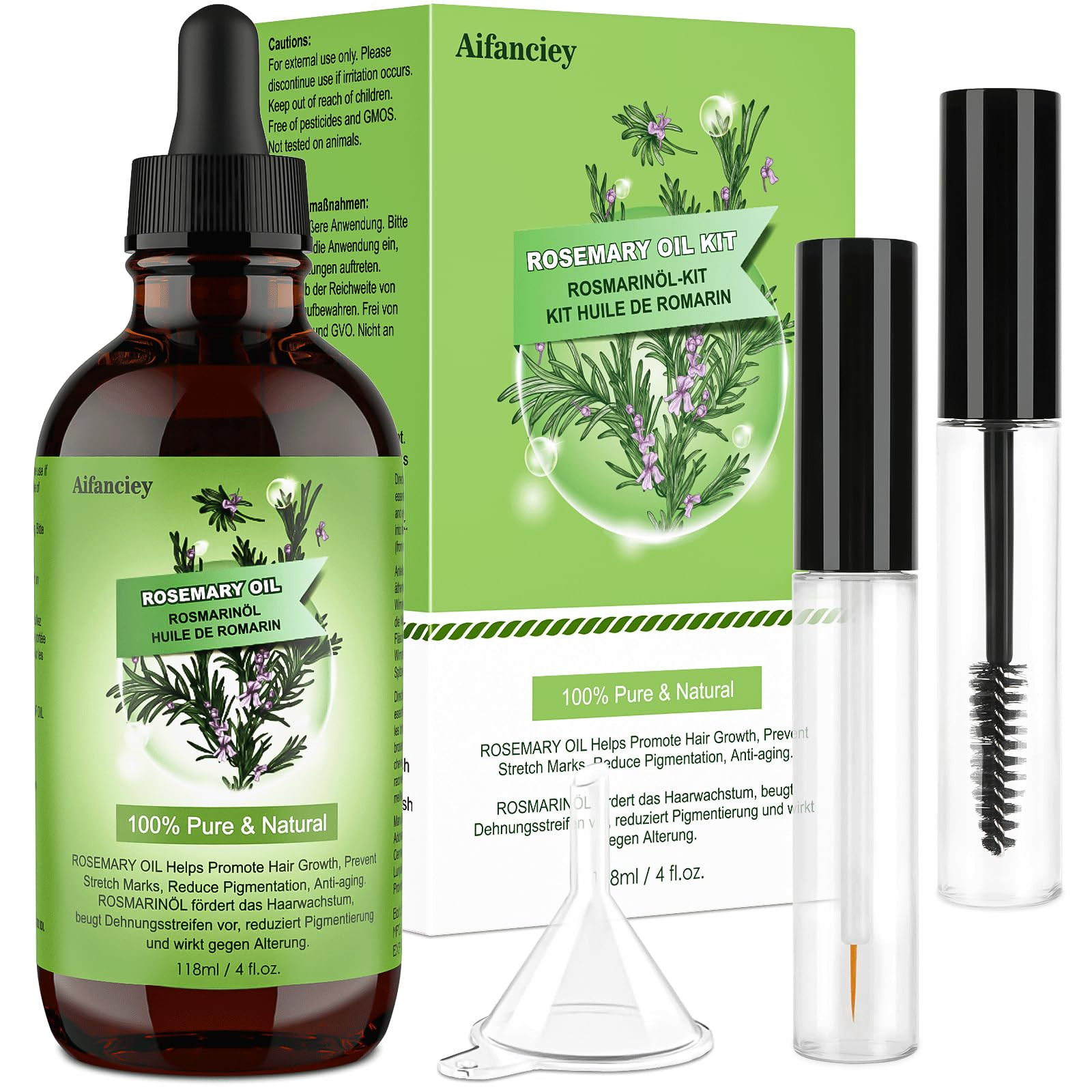 Olio di Rosmarino per Capelli Crescita 118ML, Rosemary Oil for Hair (l8j)