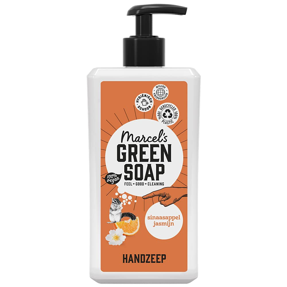 Marcel's Green Soap - Sapone per mani arancione e gelsomino - Dispenser (V2D)