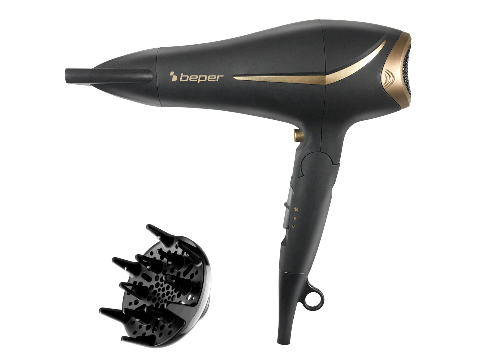 BEPER 40.404 Phon Pieghevole 2200 Watt - Phon Capelli, Diffusore E (T4h)