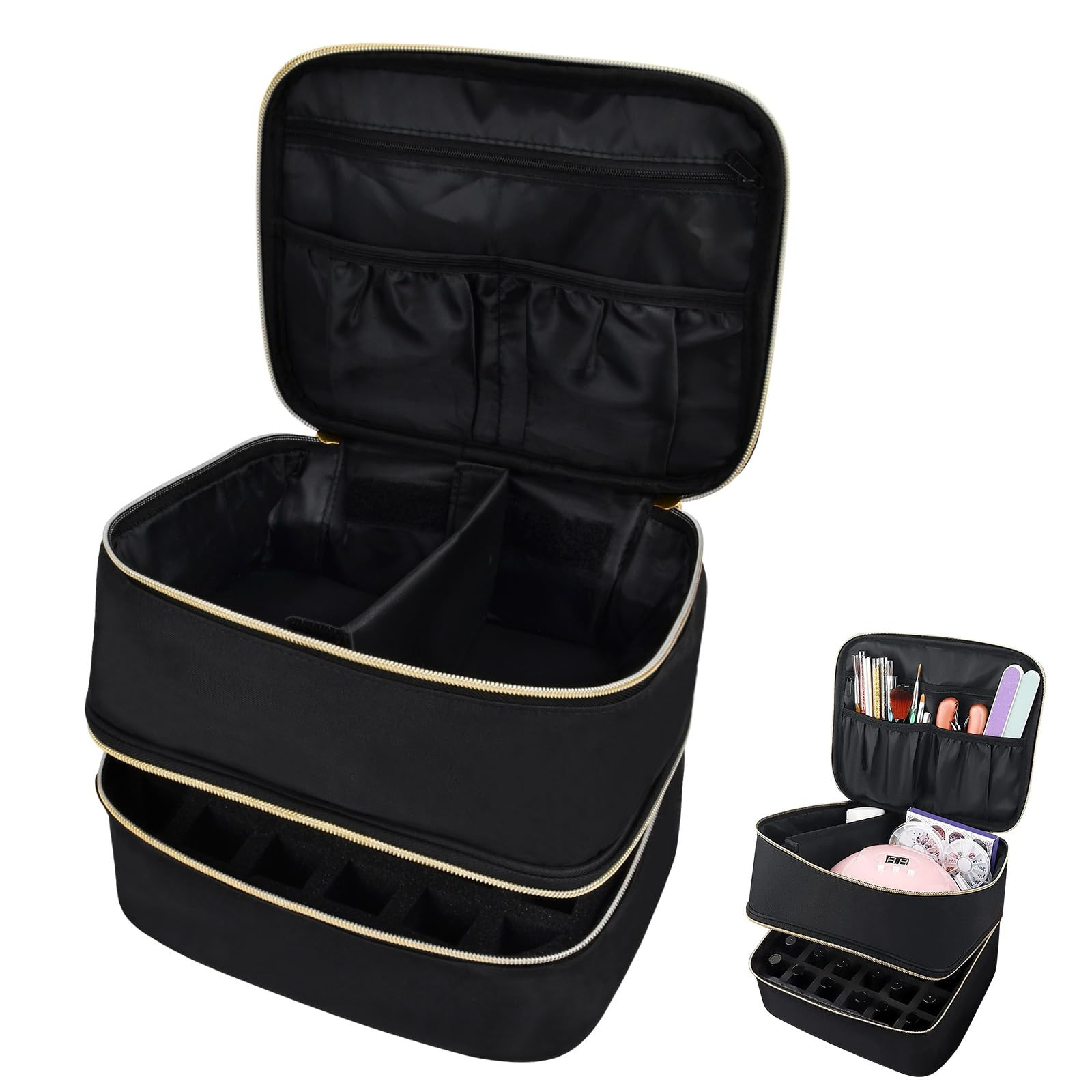Volumoon Borsa Porta Smalti e Lampada perUnghie, Custodia per Smalti (d7Y)