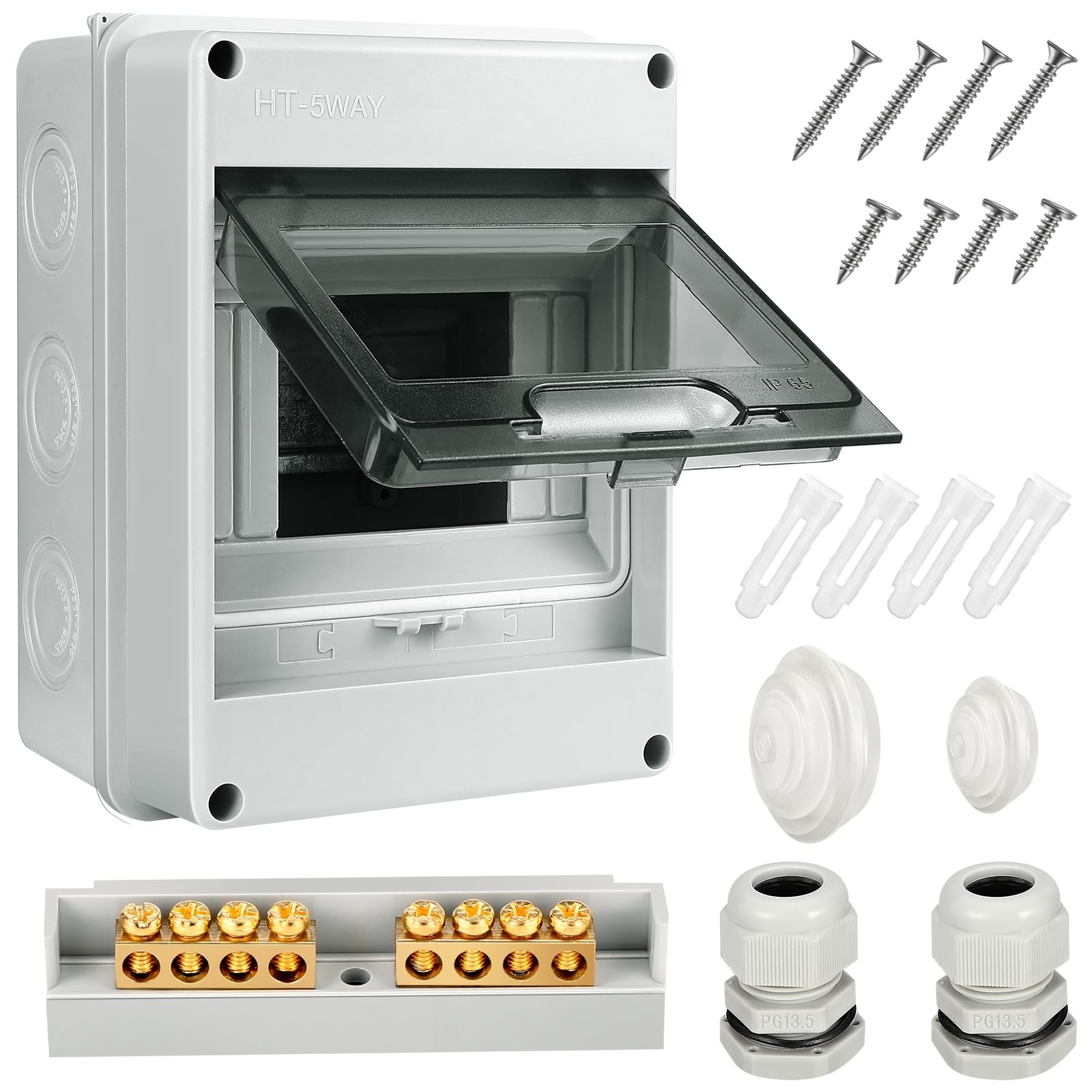 Verteilerkasten Aufputz,IP65 Waterproof Sicherungskasten Aufputz,mit (H5r)